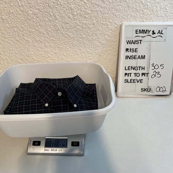 Lauren Ralph Lauren Mens Plaid Button Up Shirt Size 16 Neck Green Red White EUC - Picture 12 of 12